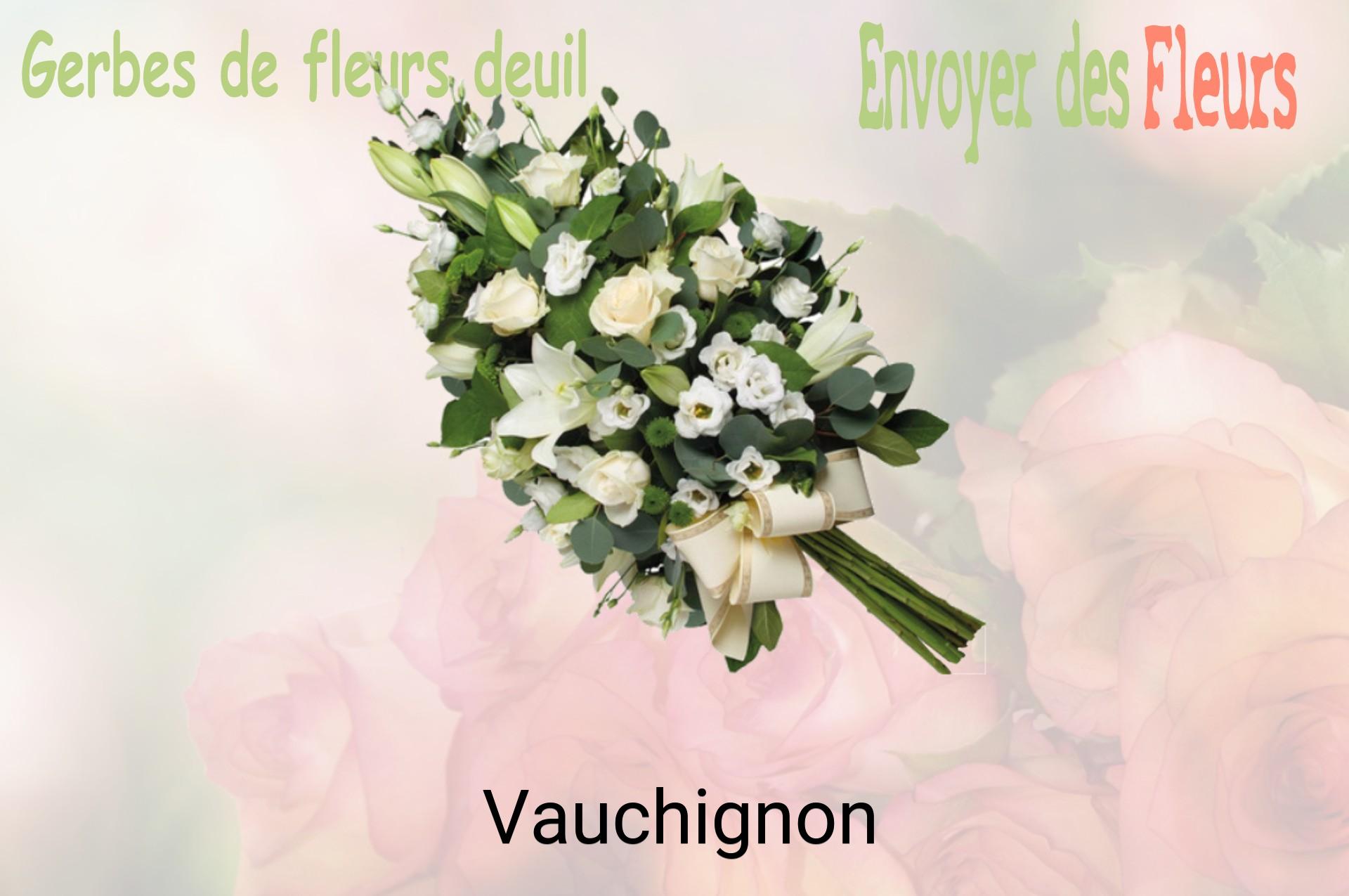 Gerbe de fleurs de deuil livrée à Vauchignon